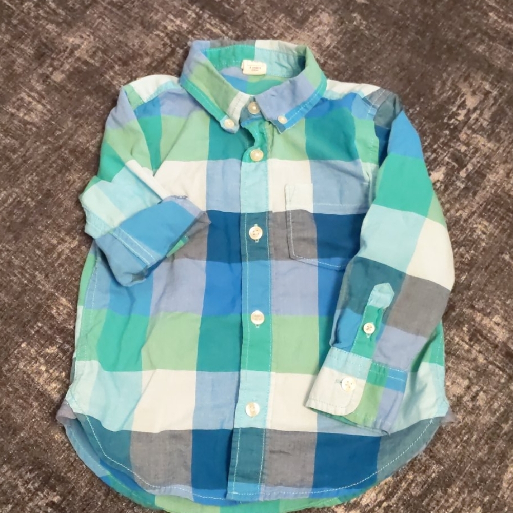 Plaid button down shirt